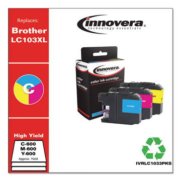 Innovera® Compatible Cyan-magenta-yellow High-yield Ink, Replacement For Brother Lc1033pks, 600 Page-yield freeshipping - TVN Wholesale